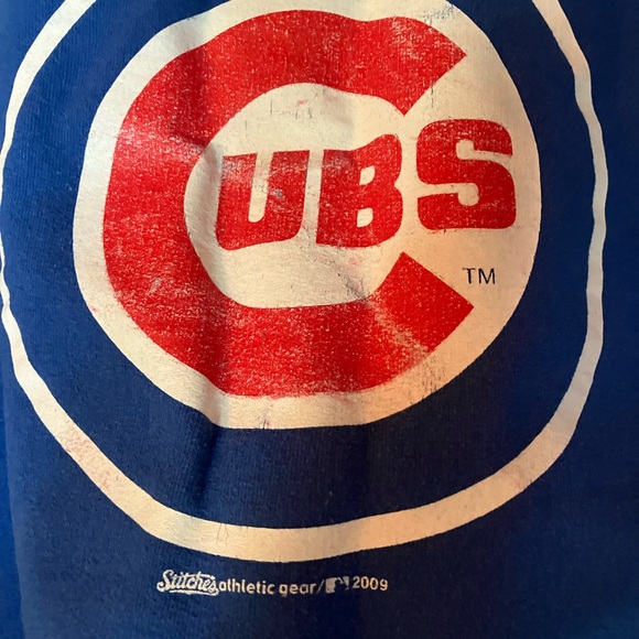 Vintage Stitches Cubs Blue Sweatshirt - Picture 3 of 7